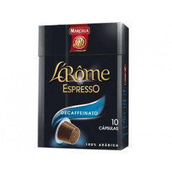 CAFE MARCILLA L AROME ESPRESSO DECAFFEINATO FUERZA 6 MONODOSIS CAJA DE 10 UNIDADES COMPATIBLE CON NE