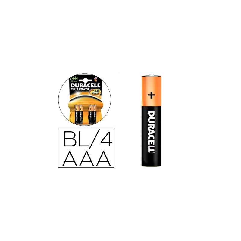 PILA DURACELL RECARGABLE AAA 750 MAH BLISTER DE 4 UNIDADES