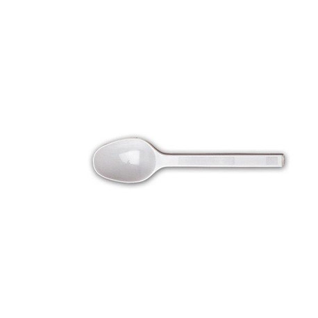 CUCHARILLA DE POSTRE DE PLASTICO BLANCA PAQUETE DE 100 UNIDADES