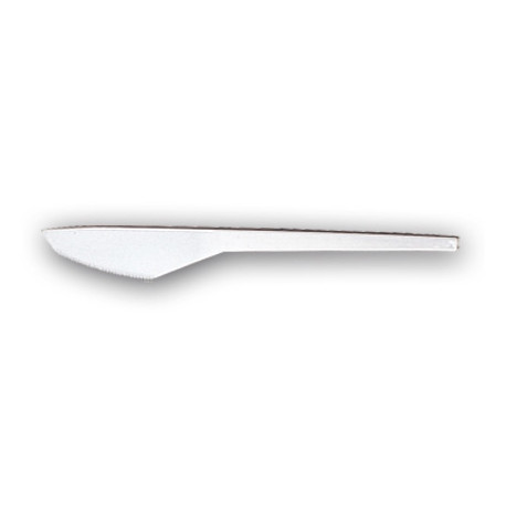 CUCHILLO DE PLASTICO BLANCO PAQUETE DE 100