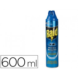 INSECTICIDA RAID SPRAY MOSCAS Y MOSQUITOS 600 ML