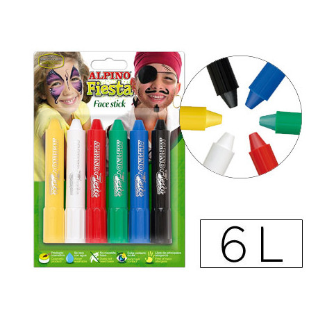 BARRA MAQUILLAJE FACE STICK 6 COLORES SURTIDOS