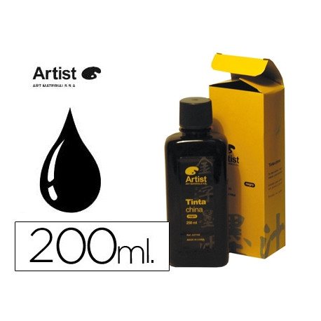 TINTA CHINA ARTIST NEGRA FRASCO 250 ML