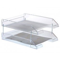 BANDEJA SOBREMESA ARCHIVO 2000 PLASTICO TRANSPARENTE CRISTAL 340X260X60 MM