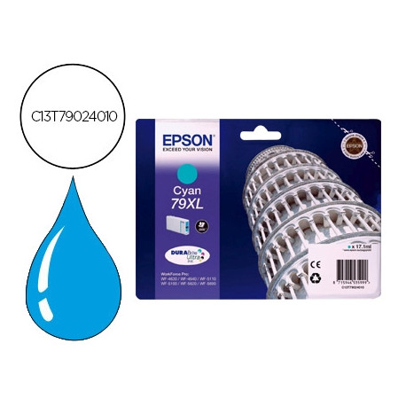 INK-JET EPSON 79XL WF 4630 / 4640 / 5110 /-5190 / 5620 / 5690 CIAN - 2.000 PAG-