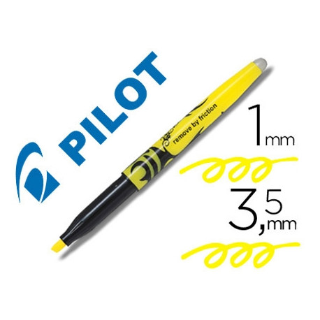 ROTULADOR PILOT FRIXION LIGHT FLUORESCENTE BORRABLE PUNTA DEFIBRA COLOR AMARILLO