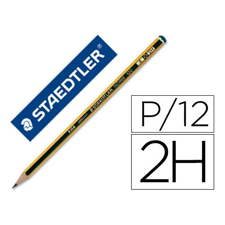 LAPICES DE GRAFITO STAEDTLER NORIS N.4 2H UNIDAD LAPICES DE GRAFITO STAEDTLER NORIS N.4 2H UNIDAD