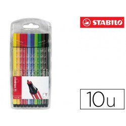 ROTULADOR STABILO ACUARELABLE PEN 68 ESTUCHE DE 10 COLORES SURTIDOS