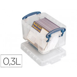 ORGANIZADOR ARCHIVO 2000 PLASTICO TRANSPARENTE CON TAPA0,30 LITROS 65X85X120 MM