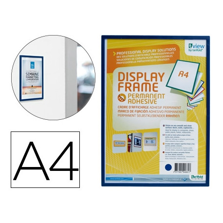 FUNDA PARA COLGAR TARIFOLD DIN A4 ADHESIVA AZUL FUNDA PARA COLGAR TARIFOLD DIN A4 ADHESIVA AZUL