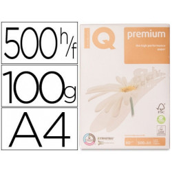 PAPEL FOTOCOPIADORA IQ PREMIUM DIN A4 100 GRAMOS PAQUETE DE 500 HOJAS