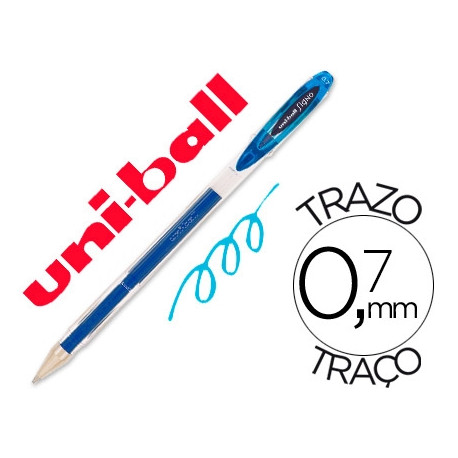 BOLIGRAFO UNI-BALL ROLLER UM-120 SIGNO 0,7 MM TINTA GEL COLOR AZUL CLARO