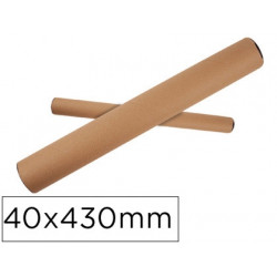 TUBO DE CARTON Q-CONNECT PORTADOCUMENTOS TAPA PLASTICO 40X430 MM