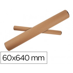 TUBO DE CARTON Q-CONNECT PORTADOCUMENTOS TAPA PLASTICO 60X640 MM