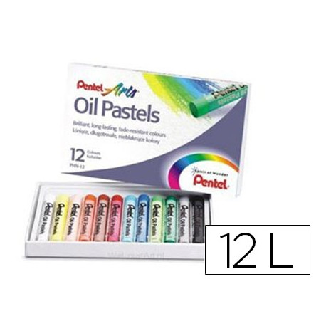 LAPICES PENTEL OIL PASTEL CAJA DE 12 COLORES SURTIDOS LAPICES PENTEL OIL PASTEL CAJA DE 12 COLORES SURTIDOS