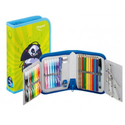 PLUMIER ESCOLAR MAPED PANDA CON CREMALLERA 32 PIEZAS