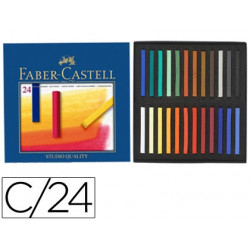 TIZA PASTEL FABER CASTELL ESTUCHE CARTON DE 24 UNIDADES COLORES SURTIDOS