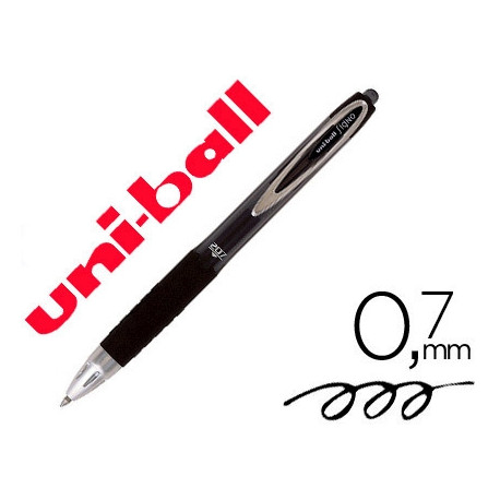 BOLIGRAFO UNI-BALL ROLLER UMN-207 RETRACTIL 0,7 MM COLOR NEGRO