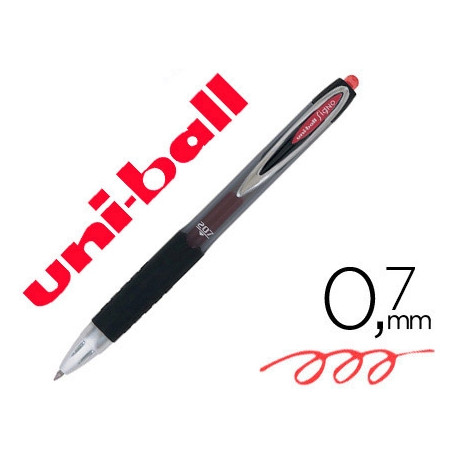 BOLIGRAFO UNI-BALL ROLLER UMN-207 RETRACTIL 0,7 MM COLOR ROJO