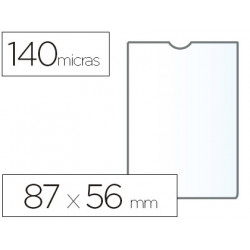 FUNDA PORTADOCUMENTO ESSELTE PLASTICO TRANSPARENTE 140 MICRAS TAMAÑO 87X56 MM