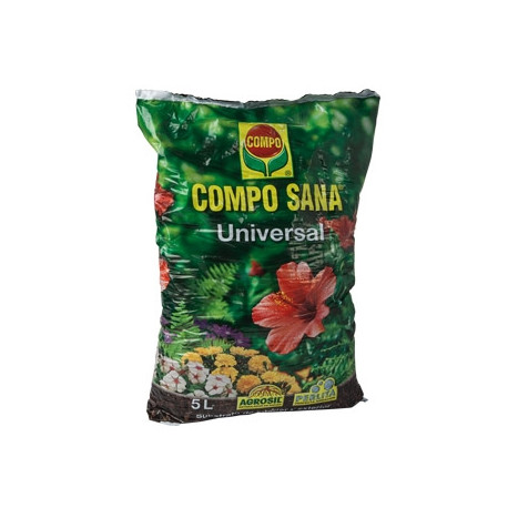 TIERRA COMPO PARA PLANTAS DE INTERIOR Y EXTERIOR SACO DE 5 LITROS