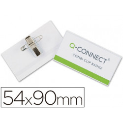 IDENTIFICADOR Q-CONNECT CON PINZA E IMPERDIBLE KF17458 54X90 MM