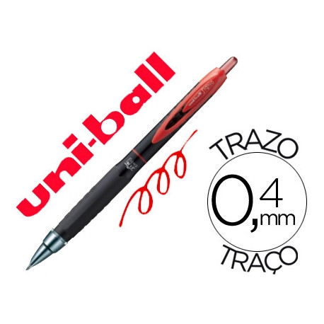 BOLIGRAFO UNI-BALL ROLLER UMN-307 RETRACTIL 0,7 MM TINTA GEL ROJO