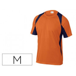 CAMISETA DELTAPLUS POLIESTER MANGA CORTA CUELLO REDONDO TRATAMIENTO SECADO RAPIDO COLOR NARANJA-MARI