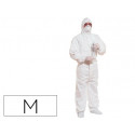 TRAJE DE SEGURIDAD DELTAPLUS POLIPROPILENO CON CAPUCHA DE UN SOLO USO COLOR BLANCO TALLA M