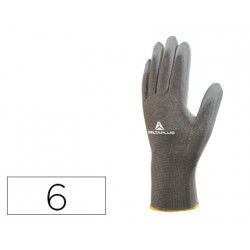 GUANTES DELTAPLUS POLIESTER ANTIDESLIZANTE LAVABLE ESPECIAL PARA MANIPULACION Y MANUTENCION GRIS TAL