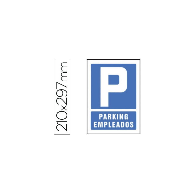 PICTOGRAMA SYSSA SEÑAL DE PARKING EMPLEADOS EN PVC 210X297 MM