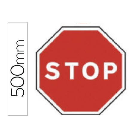 PICTOGRAMA SYSSA SEÑAL VIAL STOP EN ACERO GALVANIZADO 500 MM PICTOGRAMA SYSSA SEÑAL VIAL STOP EN ACERO GALVANIZADO 500 MM