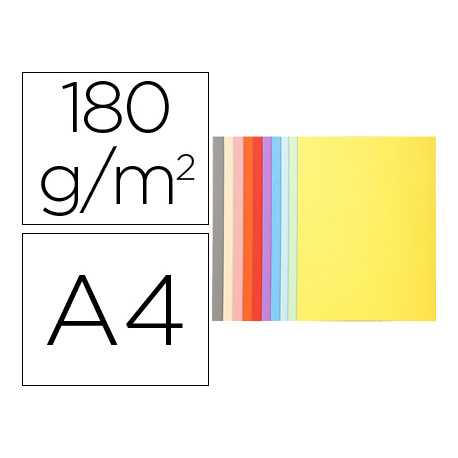 SUBCARPETA CARTULINA RECICLADA EXACOMPTA DIN A4 10 COLORES SURTIDOS 170 GR