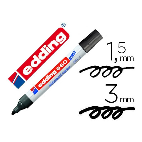 ROTULADOR EDDING PARA PIZARRA BLANCA 660 COLOR NEGRO PUNTA REDONDA 3 MM ROTULADOR EDDING PARA PIZARRA BLANCA 660 COLOR NEGRO PUNTA REDONDA 3 MM