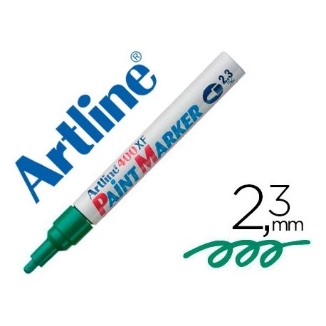 ROTULADOR ARTLINE MARCADOR PERMANENTE EK-400 XF VERDE -PUNTA REDONDA 2.3 MM -METAL CAUCHO Y PLASTICO ROTULADOR ARTLINE MARCADOR PERMANENTE EK-400 XF VERDE -PUNTA REDONDA 2.3 MM -METAL CAUCHO Y PLASTICO