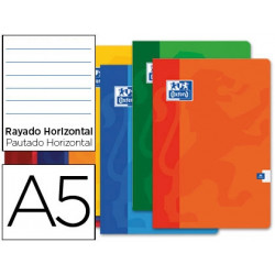 LIBRETA ESCOLAR OXFORD 48 H DIN A5 RAYADO HORIZONTAL COLORES SURTIDOS