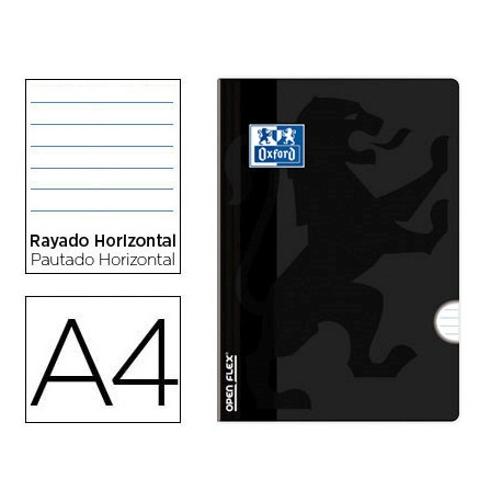 LIBRETA ESCOLAR OXFORD OPENFLEX TAPA FLEXIBLE OPTIK PAPER 48 HOJAS DIN A4 RAYADO HORIZONTAL COLOR NE LIBRETA ESCOLAR OXFORD OPENFLEX TAPA FLEXIBLE OPTIK PAPER 48 HOJAS DIN A4 RAYADO HORIZONTAL COLOR NE