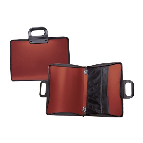 CARTERA PORTADOCUMENTOS LIDERPAPEL ROJA CON ASA Y CREMALLERA 400X45X300 MM CARTERA PORTADOCUMENTOS LIDERPAPEL ROJA CON ASA Y CREMALLERA 400X45X300 MM