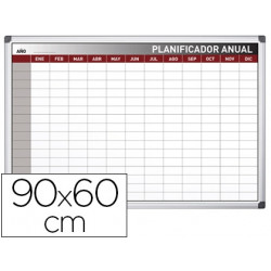 PLANNING ROCADA ANUAL MAGNETICO ROTULABLE MARCO DE ALUMINIO 75X115 CM