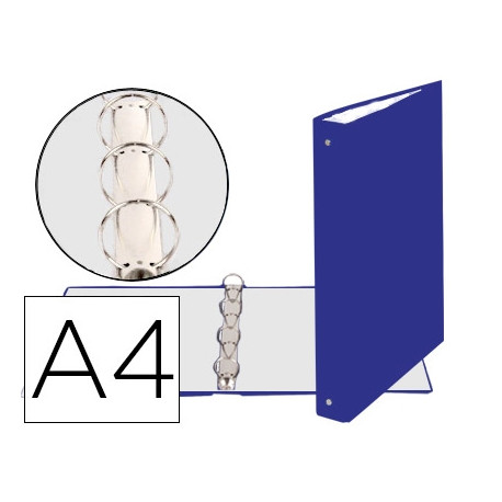 CARPETA DE 4 ANILLAS 30MM REDONDAS EXACOMPTA DIN A4 CARTON FORRADO AZUL CARPETA DE 4 ANILLAS 30MM REDONDAS EXACOMPTA DIN A4 CARTON FORRADO AZUL