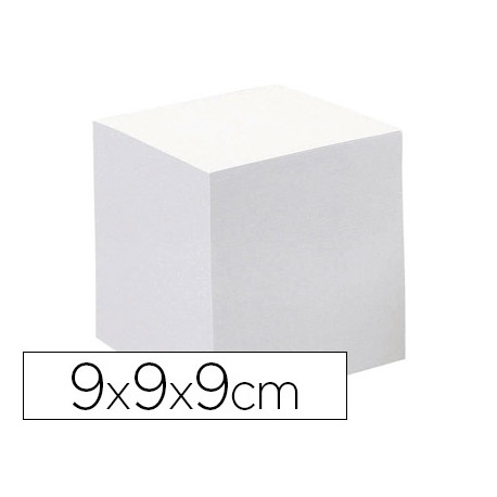 TACO PAPEL QUO VADIS ENCOLADO BLANCO 680 HOJAS 100% RECICLADO 90 G/M2 90X90X90 MM