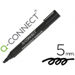 ROTULADOR Q-CONNECT MARCADOR PERMANENTE NEGRO PUNTA BISELADA 5.0 MM