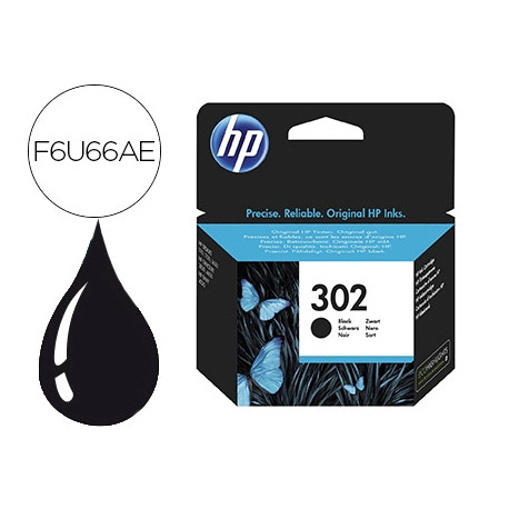INK-JET HP 302 DESKJET 1110 / 2130 / 3630 OFFICEJET 3830 / 4650 ENVY 4520 NEGRO 190 PAG INK-JET HP 302 DESKJET 1110 / 2130 / 3630 OFFICEJET 3830 / 4650 ENVY 4520 NEGRO 190 PAG