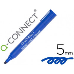 ROTULADOR Q-CONNECT MARCADOR PERMANENTE AZUL PUNTA BISELADA 5.0 MM