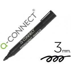 ROTULADOR Q-CONNECT MARCADOR PERMANENTE NEGRO PUNTA REDONDA 3.0 MM