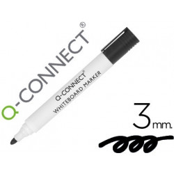 ROTULADOR Q-CONNECT PIZARRA BLANCA COLOR NEGRO PUNTA REDONDA 3.0 MM