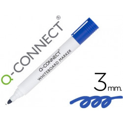 ROTULADOR Q-CONNECT PIZARRA BLANCA COLOR AZUL PUNTA REDONDA 3.0 MM