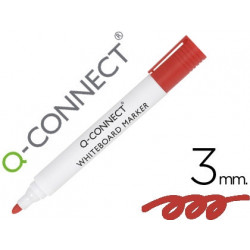 ROTULADOR Q-CONNECT PIZARRA BLANCA COLOR ROJO PUNTA REDONDA 3.0 MM