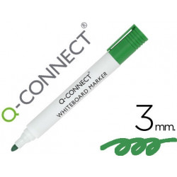 ROTULADOR Q-CONNECT PIZARRA BLANCA COLOR VERDE PUNTA REDONDA 3.0 MM