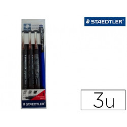 ROTULADOR STAEDTLER CALIBRADO MICROMETRICO NEGRO BOLSA DE 3 UNIDADES 0,2 -0,4- 0,8 MM + PORTAMINAS 7